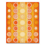 ODIKA Washable Retro Orange Geometric Low Pile Area Rug - Non-Slip & Pet Friendly