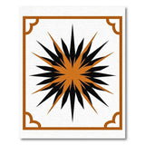 Bold Orange Starburst Southwestern Rug