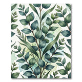 Eucalyptus Leaves Watercolor Area Rug
