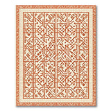 Terracotta Trellis Geometric Area Rug