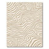 ODIKA Modern Wavy Abstract Washable Area Rug - Low Pile, Non-Slip & Pet Friendly