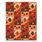 Terracotta Abstract Organic Shapes Area Rug