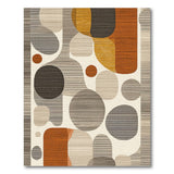 Abstract Geometric Circles Area Rug