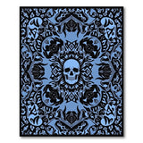 Blue Skull Mandala Tribal Area Rug