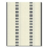 Modern Beige Rug with Bold Black Vertical Stripes