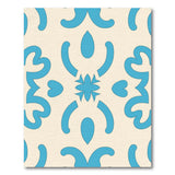 Blue Tile Motif Area Rug