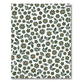 Orange Daisy Green Leaf Floral Area Rug