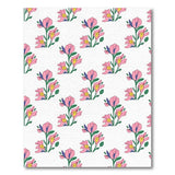 Floral Vintage Pink Whimsical Pink Floral Pattern Area Rug