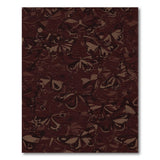 Dark Red Butterfly Washable Area Rug