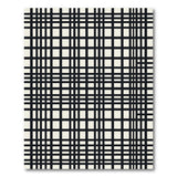 Black and White Bold Black White Grid Area Rug