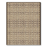 Brown Tan Geometric Grid Mosaic Rug