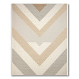 Neutral Chevron Geometric Area Rug in Beige Grey
