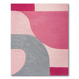 Pink Grey Modern Geometric Area Rug