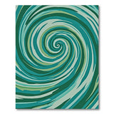 Teal Spiral Abstract Area Rug