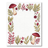 Whimsical Mushroom Floral Border Rug
