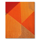 Bold Geometric Red Orange Area Rug