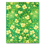 Yellow Flowers Lush Green Area Rug