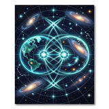 Cosmic Galaxy Earth Interconnection Area Rug