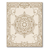 Ornate Mandala Floral Beige Area Rug