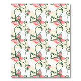 Whimsical Pink Orchid Line Art Area Rug
