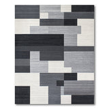 Modern Geometric Black White Geometric Modern Area Rug