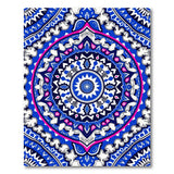 Traditional Persian Blue and Teal Blue Mandala Persian Area Rug