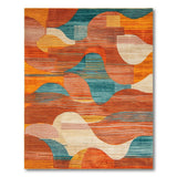 Multi-color and Patterns Geometric Modern Vibrant Geometric Abstract Area Rug