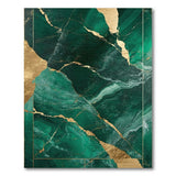 Emerald Green Marble Gold Vein Area Rug