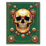 Steampunk Mechanical Skull Gear Area Rug