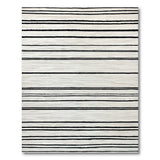 Black and White Bold Striped Bold Black White Striped Woven Area Rug