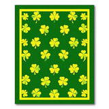Lucky Shamrock Area Rug - Yellow Clovers on Green