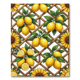 Lemon Sunflower Trellis Area Rug