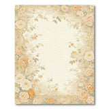 Vintage Peony Floral Frame Area Rug