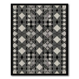 Black and White Geometric Modern Black White Diamond Geometric Area Rug