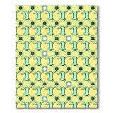 Vibrant Yellow Green Floral Octagon Area Rug