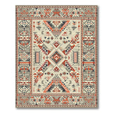 Southwestern Geometric Beige Red Area Rug