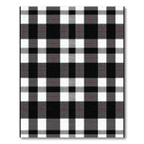 Black and White Bold Black White Plaid Check Area Rug