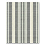 Crisp Black White Vertical Stripe Area Rug