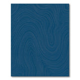 Abstract Navy Contour Wave Area Rug