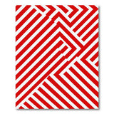 Red Bold Red Geometric Zigzag Area Rug