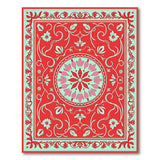 Multi-color and Patterns Red Persian Floral Medallion Area Rug