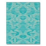 Blue and Teal Abstract Geometric Area Rug