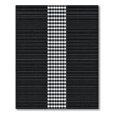 Black and White Rustic Farmhouse Black White Gingham Check Area Rug