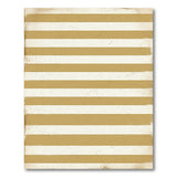 Gold and Beige Striped Distressed Vintage Area Rug