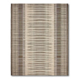 Striped Brown Tan Woven Boho Area Rug