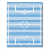 Blue Soccer Field Kids Area Rug