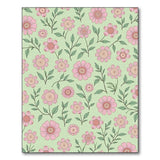 Blush Pink Floral Mint Green Area Rug