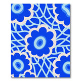 Blue and Teal Blue Teal Abstract Floral Area Rug