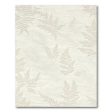 Beige Fern Leaf Vintage Area Rug