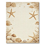 Seashell Starfish Coastal Beach Area Rug